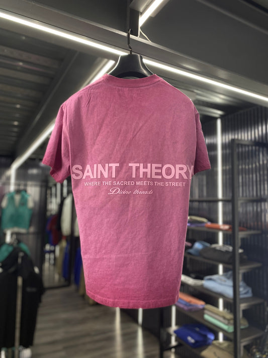 SAINT THEORY T SHIRT HILOS DIVINOS WASHED ROSA/ROSA