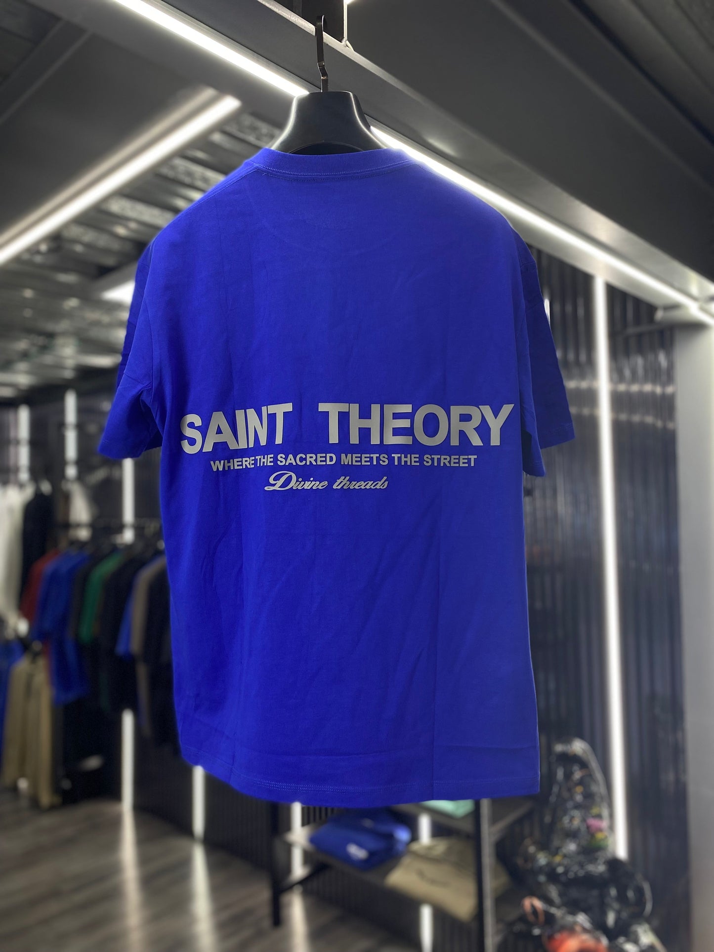 SAINT THEORY T SHIRT HILOS DIVINOS AZUL/GRIS