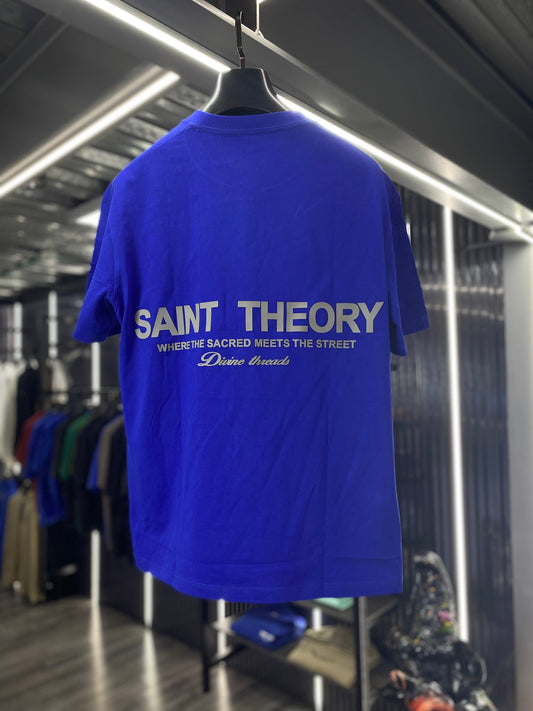 SAINT THEORY T SHIRT HILOS DIVINOS AZUL/GRIS