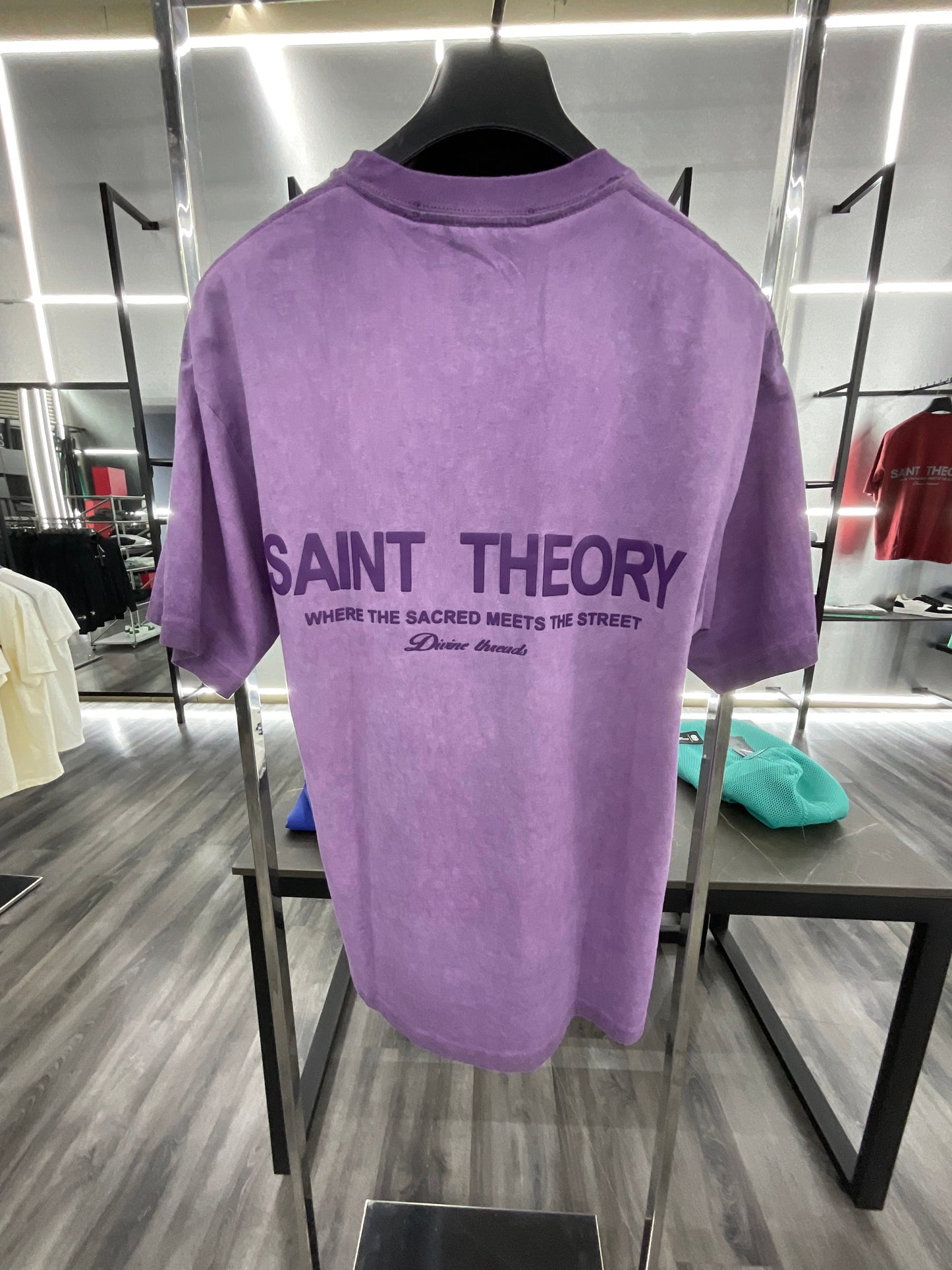 SAINT THEORY T SHIRT HILOS DIVINOS PURPLE WASHED/PURPLE