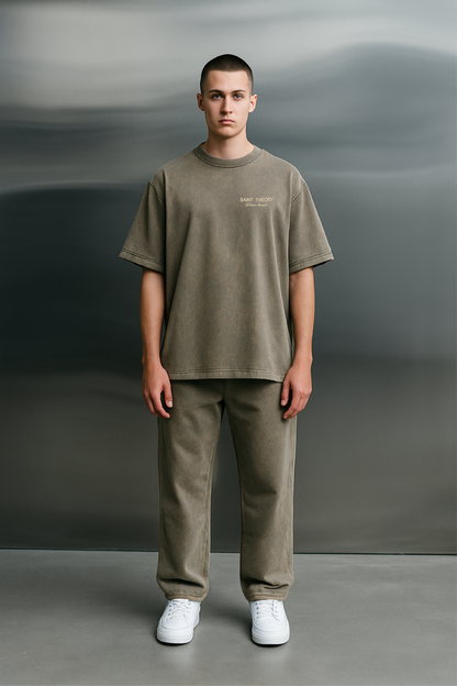 SAINT THEORY DIVINE THREADS BEIGE ACID WASH
