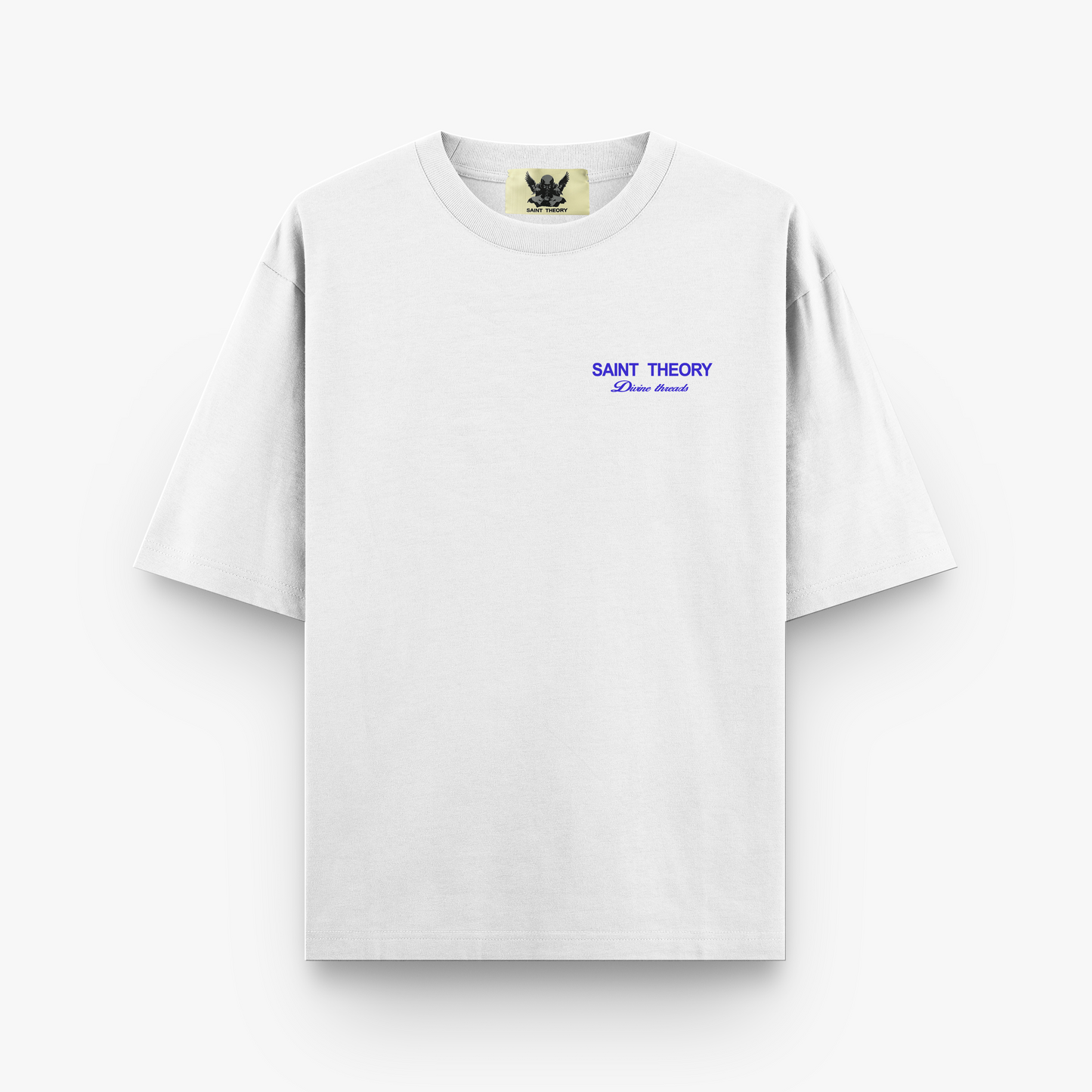 T SHIRT OVERSIZE DIVINE THREADS BLANCO/AZUL