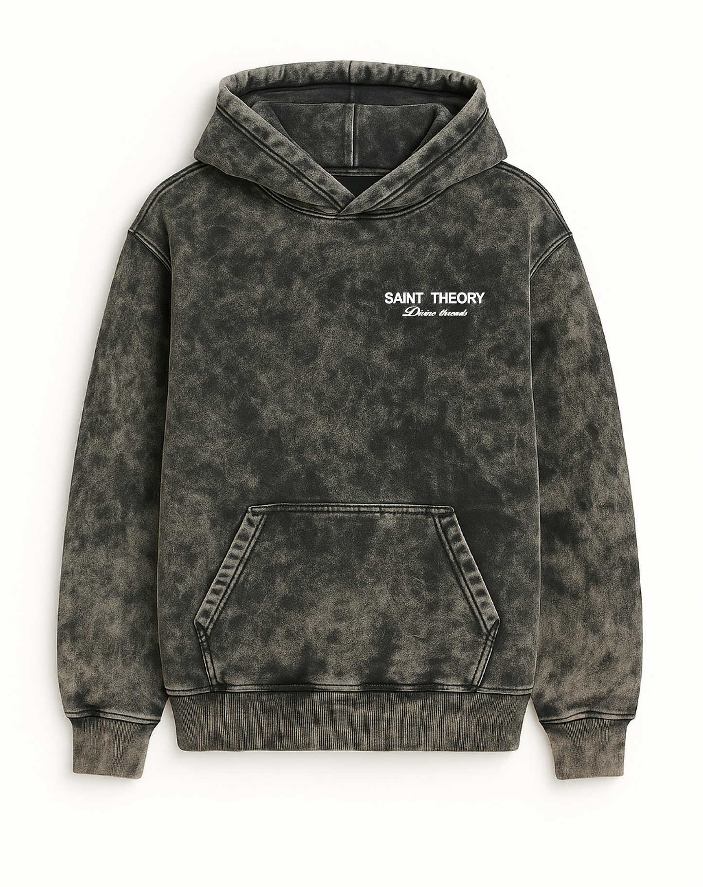 HOODIE HILOS DIVINOS ACID WASH GRAY WHITE