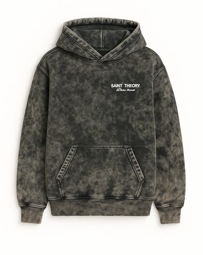 HOODIE HILOS DIVINOS ACID WASH GRAY WHITE