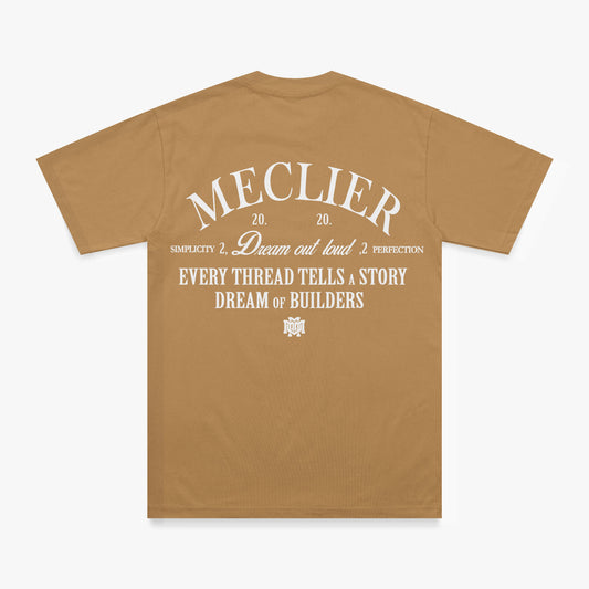 MECLIER DREAM  T-SHIRT CAFE LETRA BEIGE