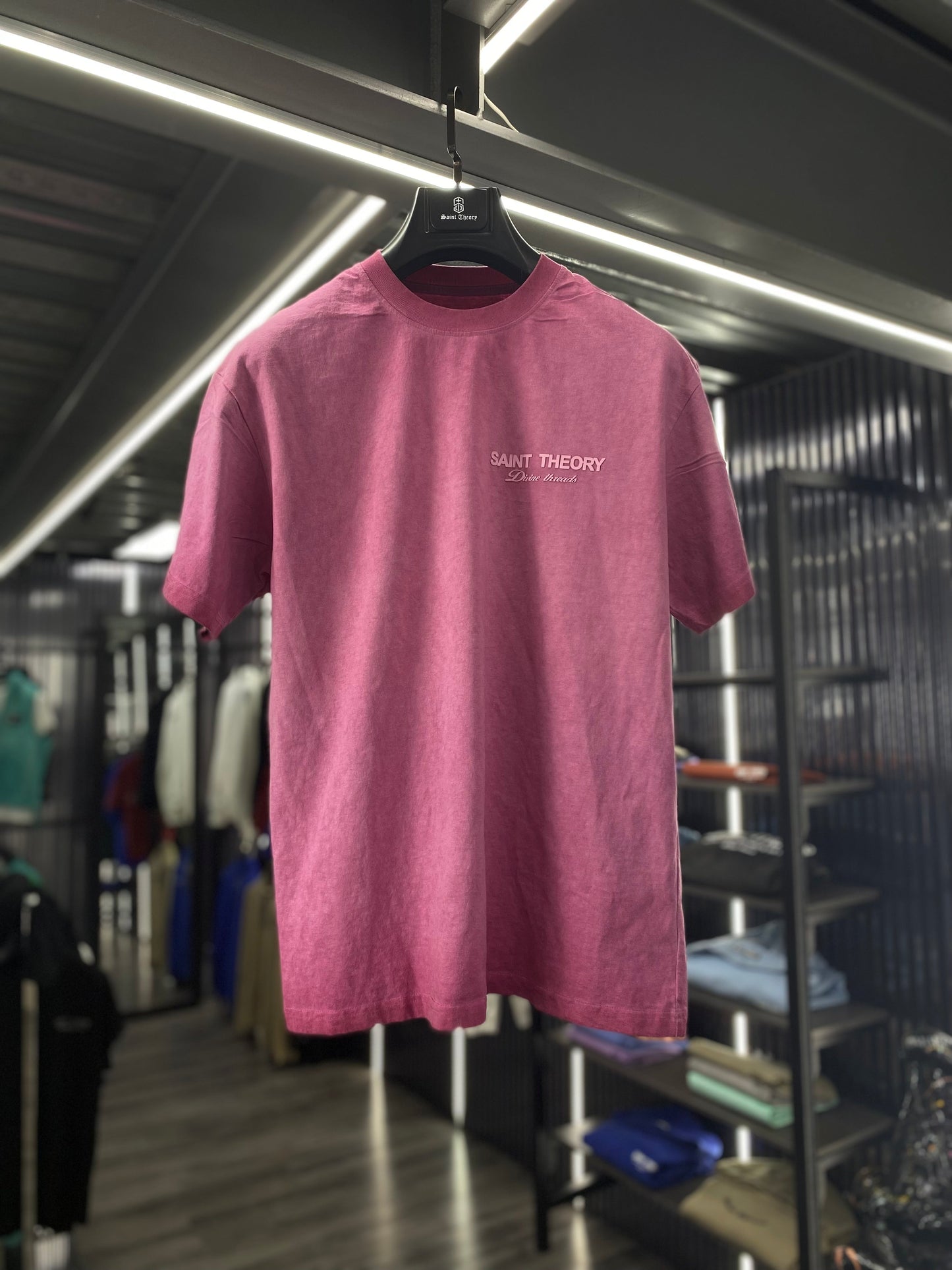 SAINT THEORY T SHIRT HILOS DIVINOS WASHED ROSA/ROSA