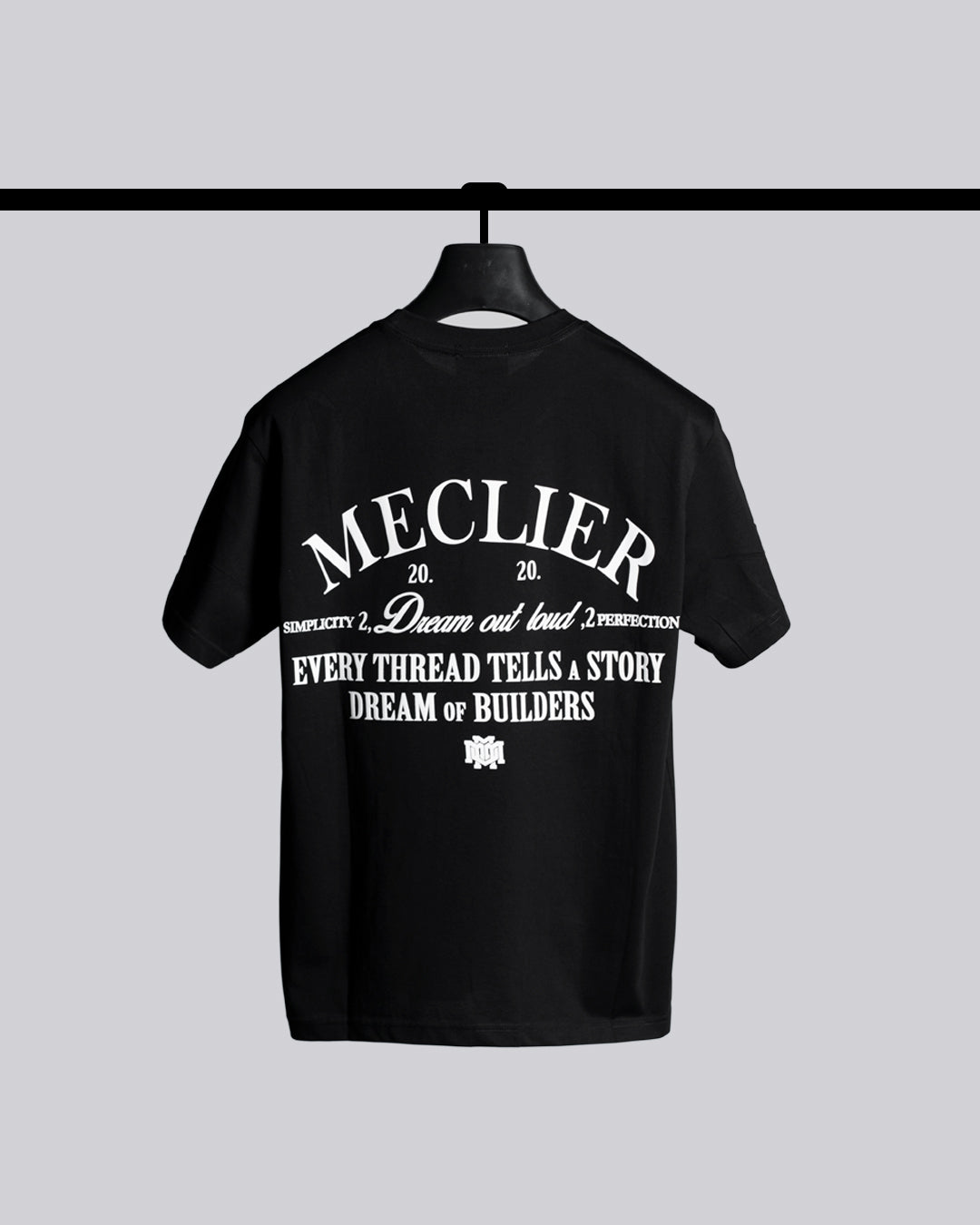 MECLIER DREAM  T-SHIRT NEGRA LETRA BLANCA