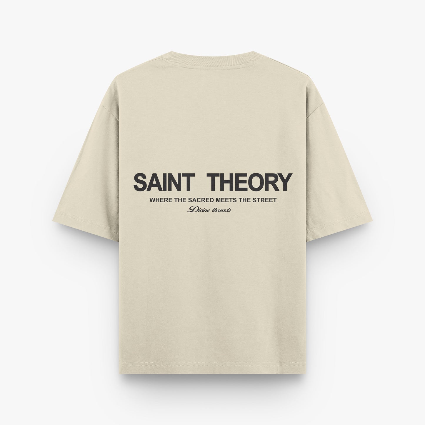 SAINT THEORY T SHIRT HILOS DIVINOS BEIGE/NEGRO