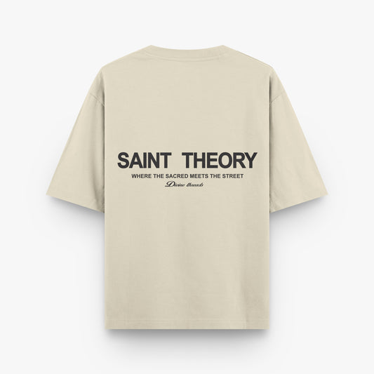 SAINT THEORY T SHIRT HILOS DIVINOS BEIGE/NEGRO