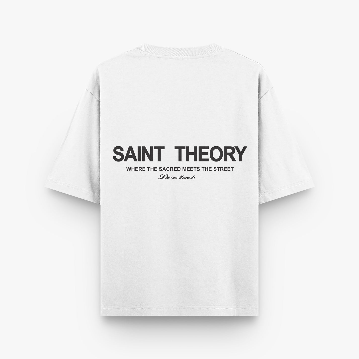 SAINT THEORY T SHIRT HILOS DIVINOS BLANCO/NEGRO