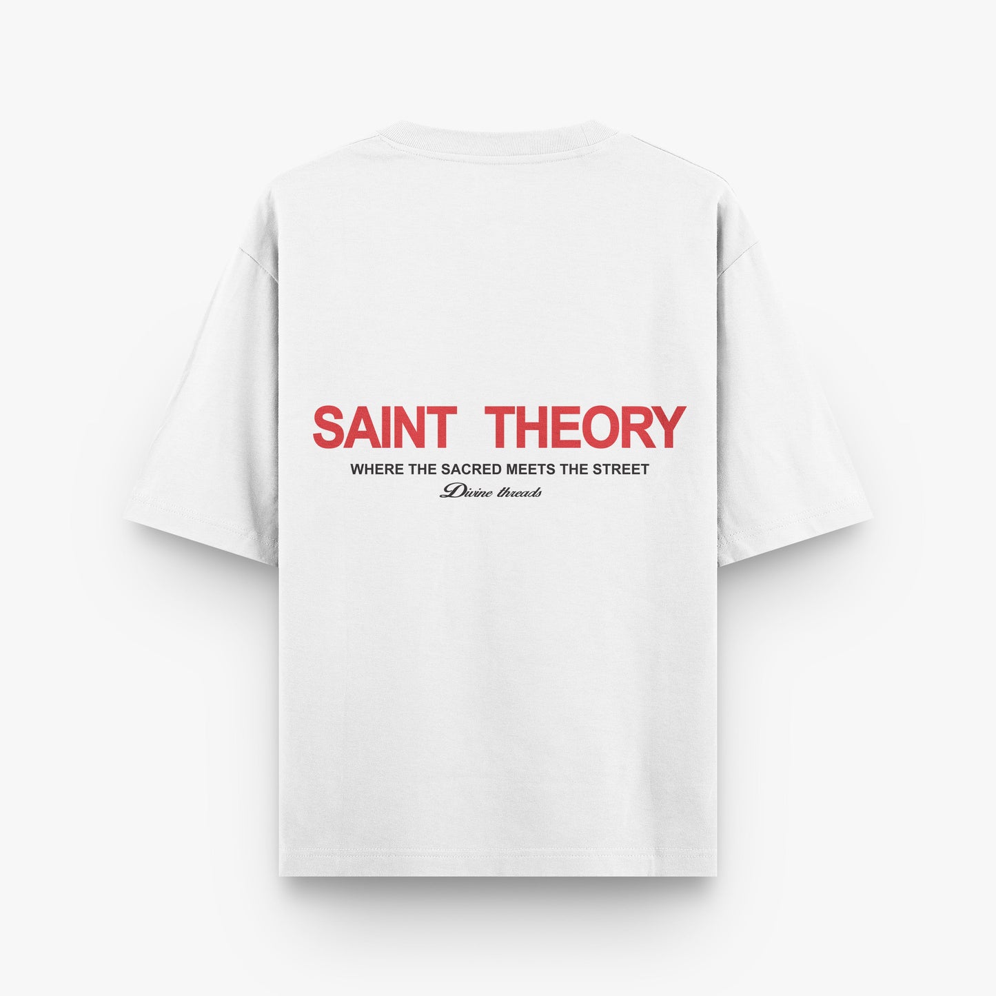 SAINT THEORY T SHIRT HILOS DIVINOS BLANCO/ROJO(NEGRO)