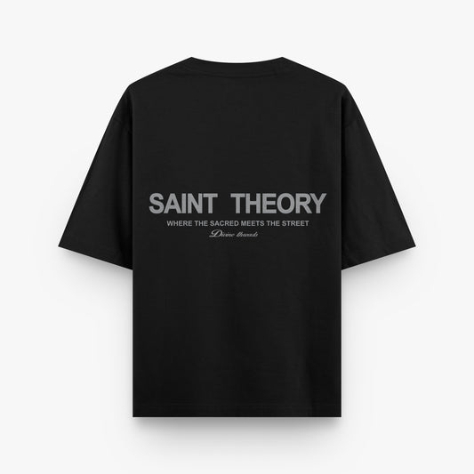 SAINT THEORY T SHIRT HILOS DIVINOS NEGRO/GRIS